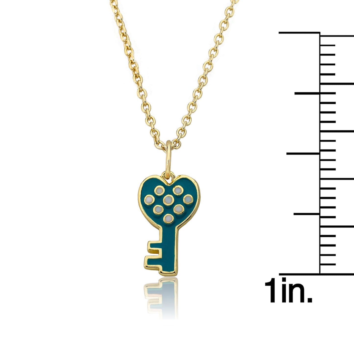 Turquoise Polka Dot Key Necklace Wholesale