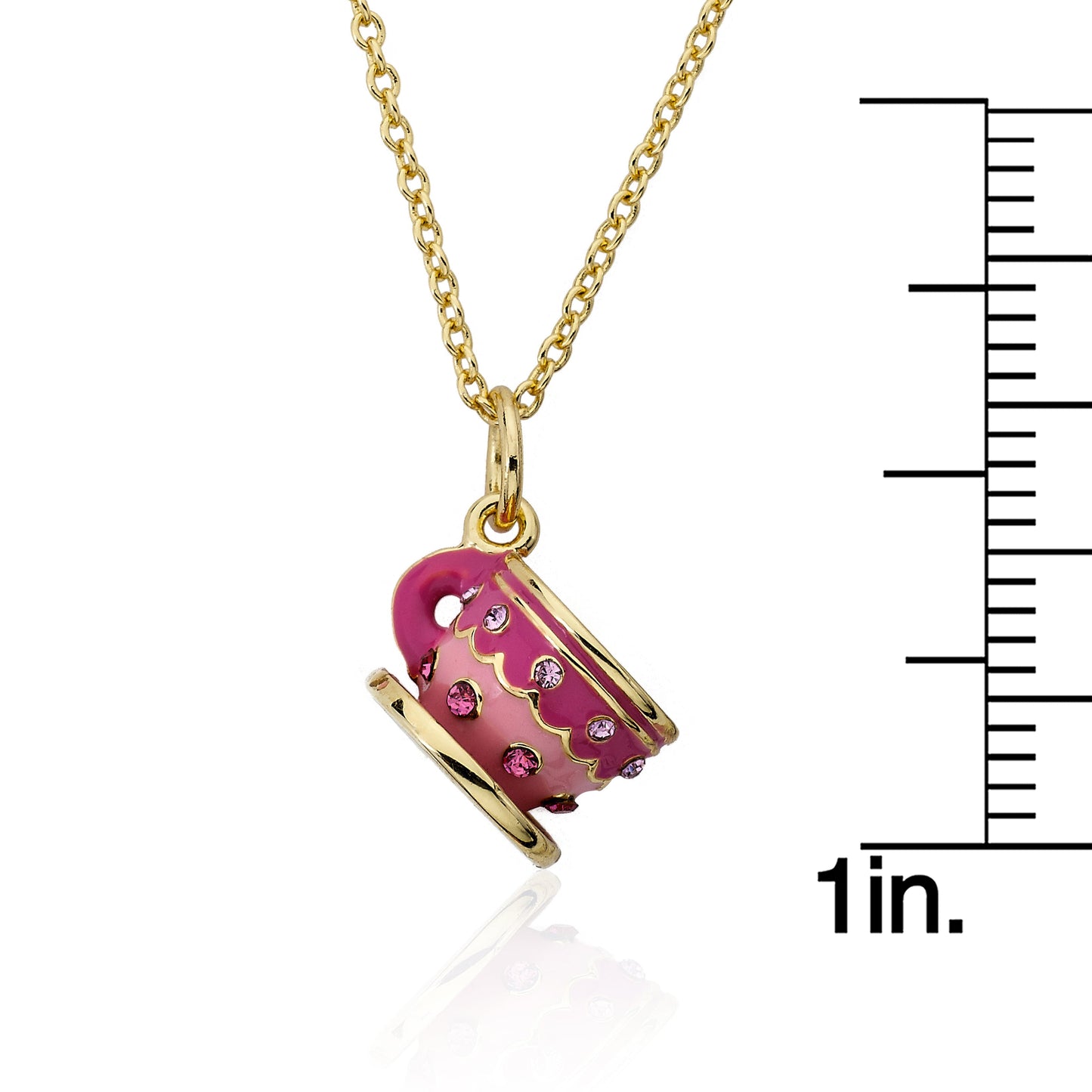 Crystal Tea Cup Necklace Wholesale