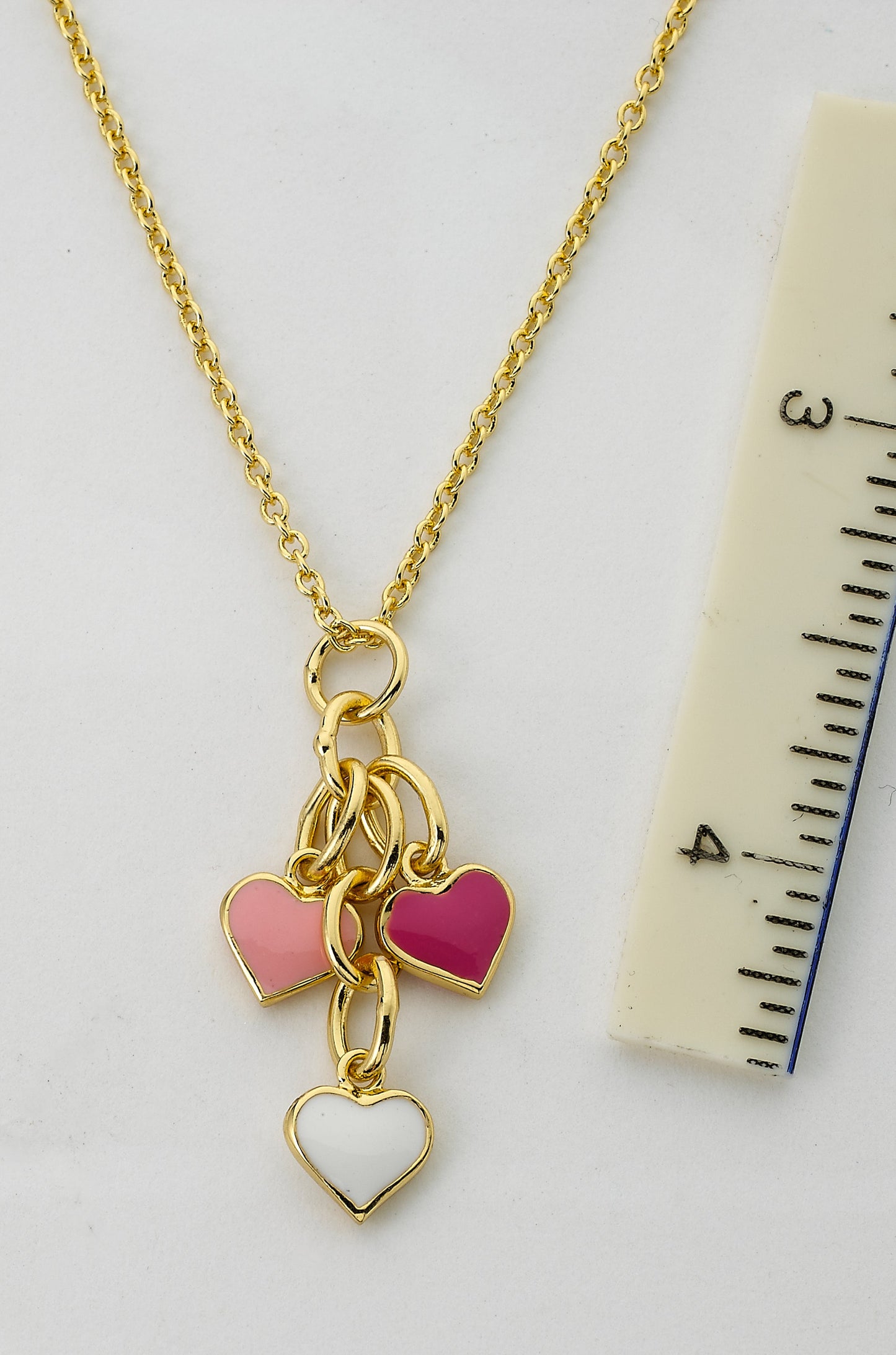 Enamel Heart Cluster Necklace Wholesale