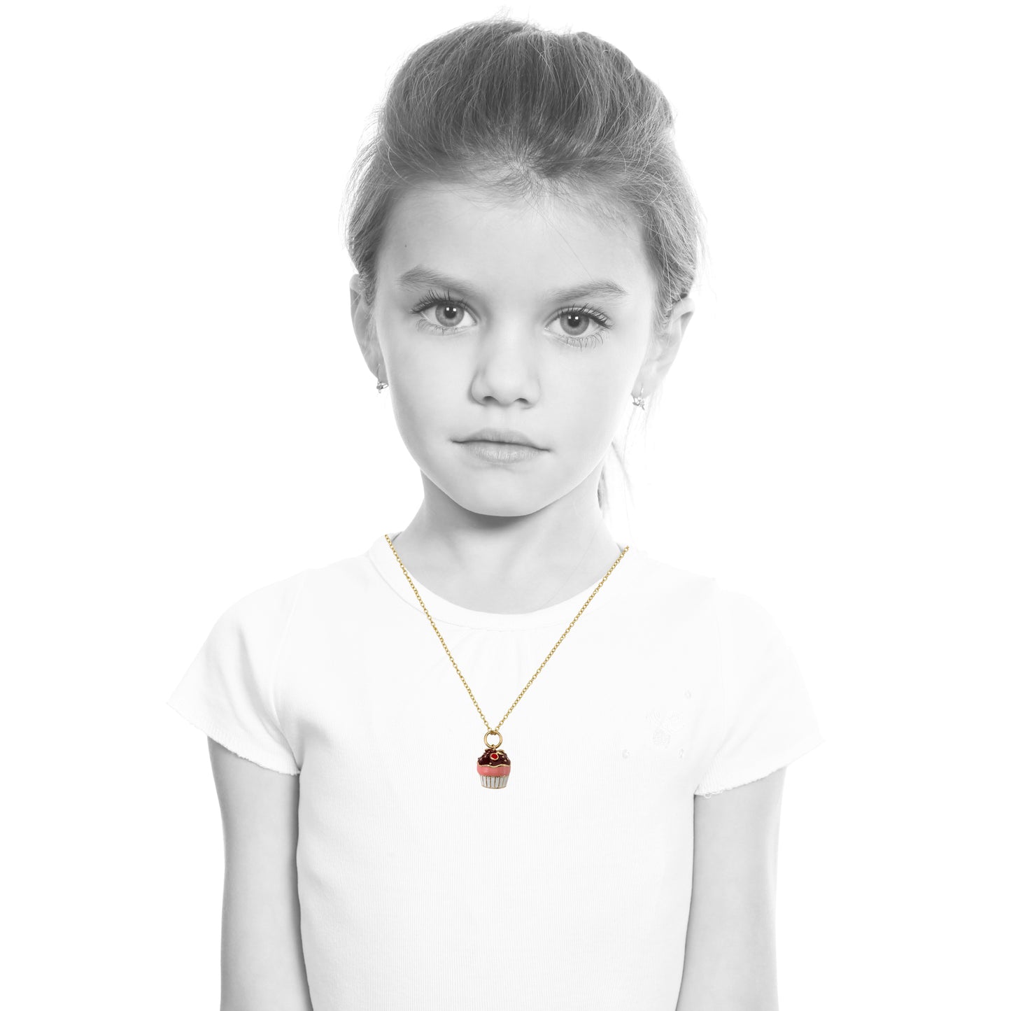 Enamel Cupcake Necklace