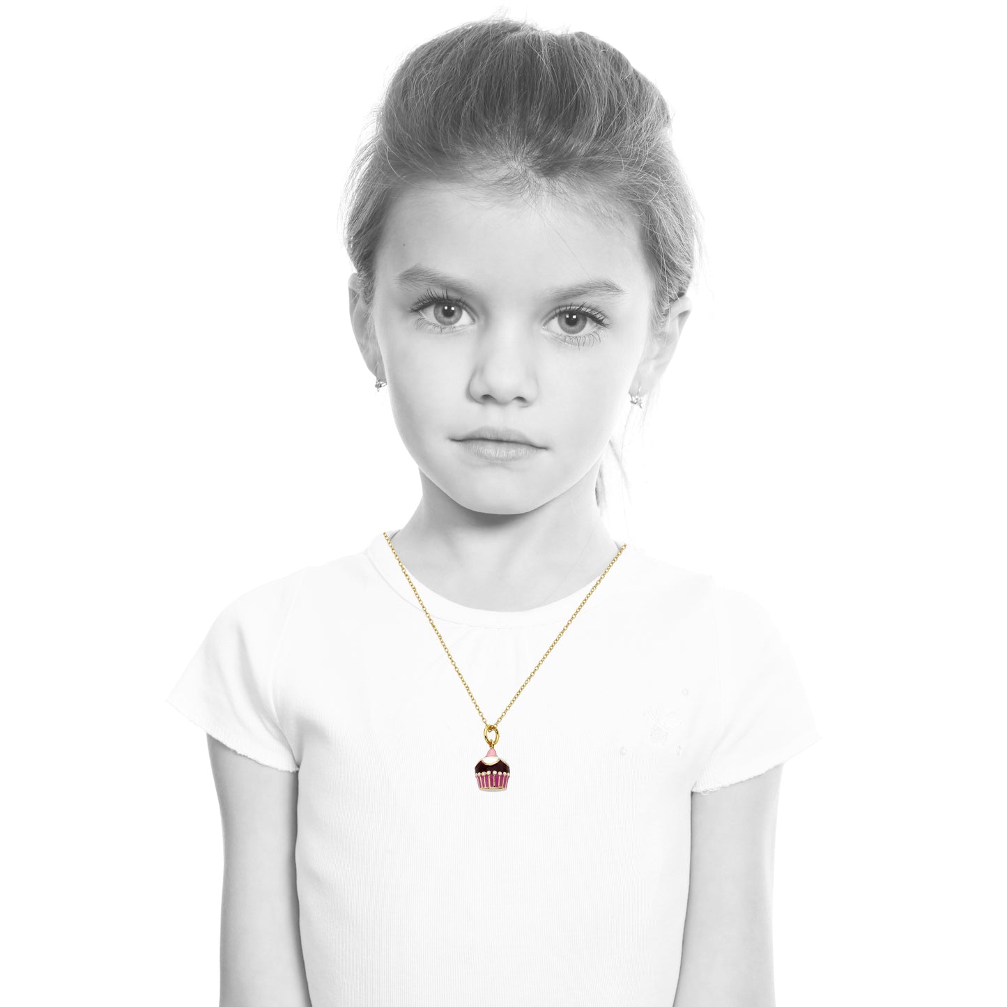 Chocolate Cupcake Pendant Necklace