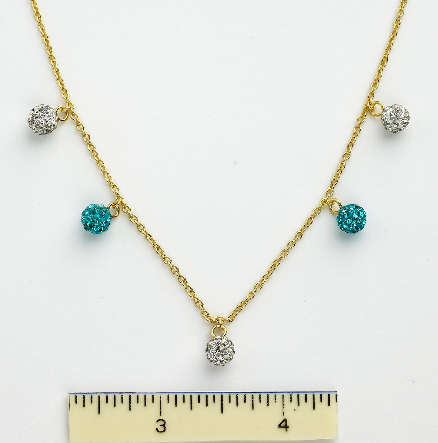Crystal Ball Dangle Necklace