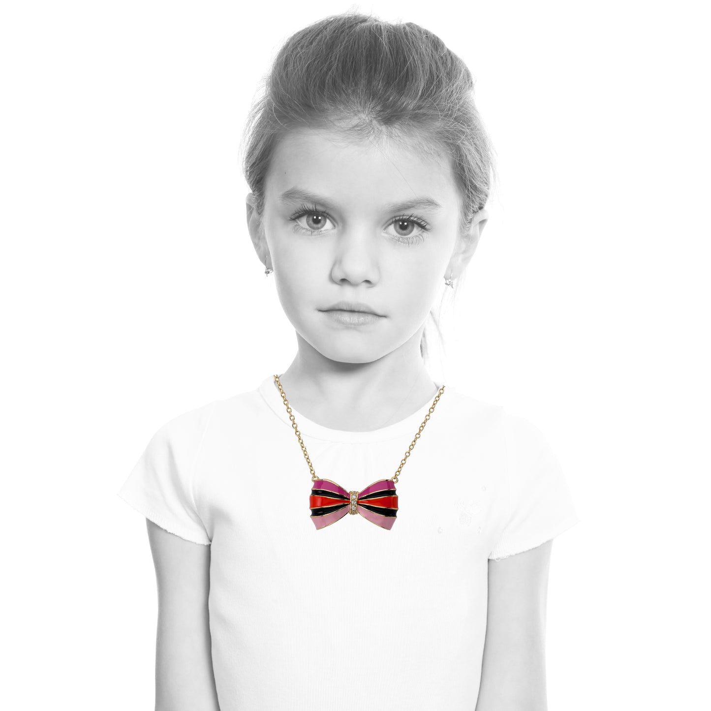 BOW BEAUTIFUL Enamel Bow Necklace