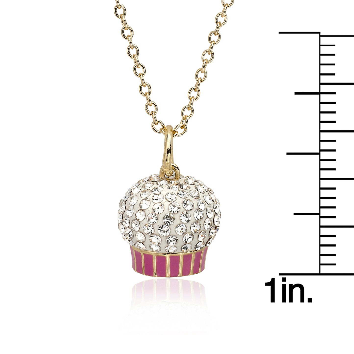 Crystal Clear Cupcake Necklace Wholesale