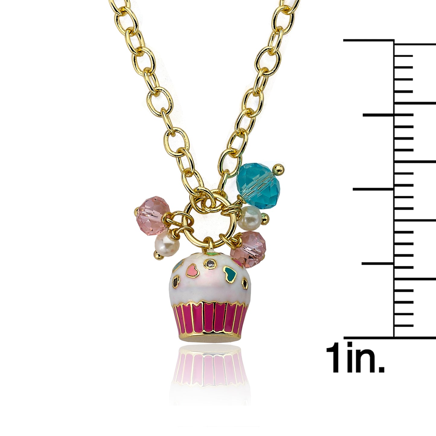 Sprinkled Cupcake Cluster Necklace Wholesale