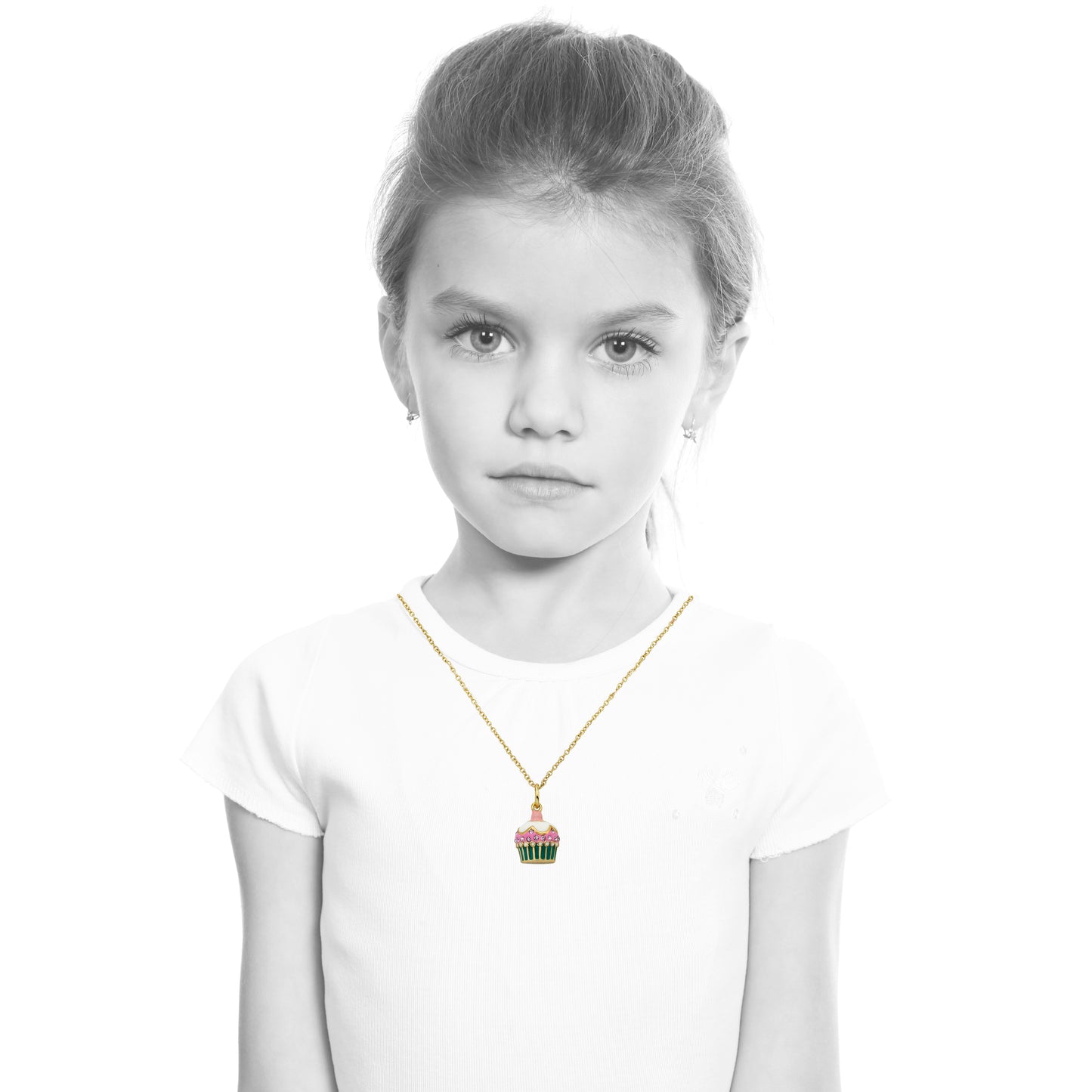 Sparkle Sweet Crystal Cupcake Necklace