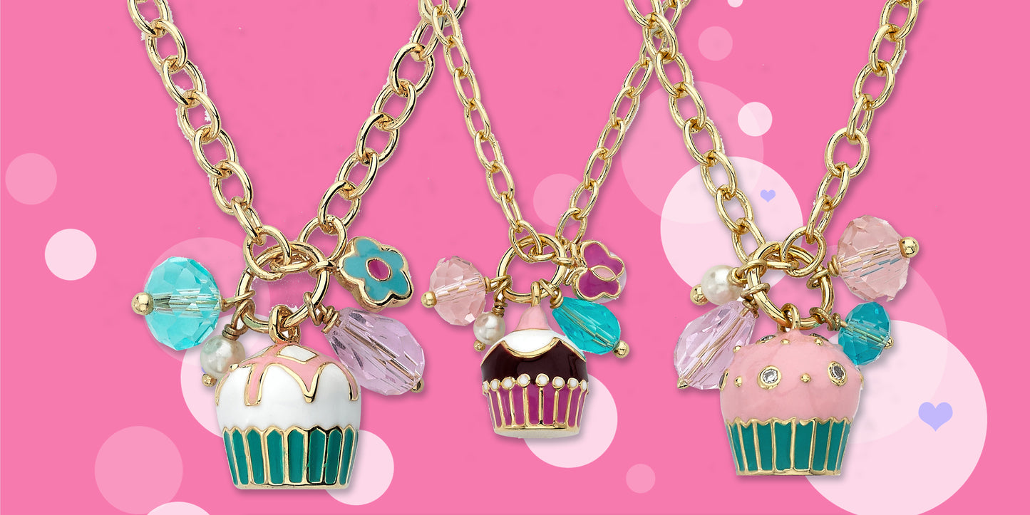 Strawberry Frosted Cluster Charm Necklace Wholesale