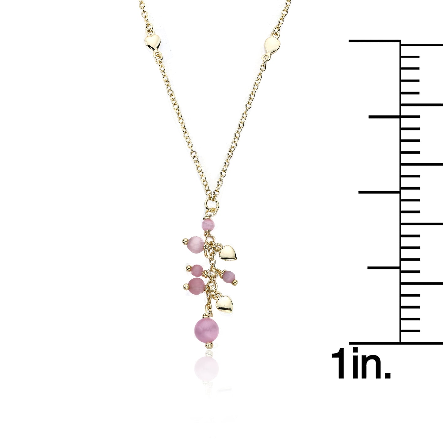 Cat Eye Heart Cluster Necklace Wholesale