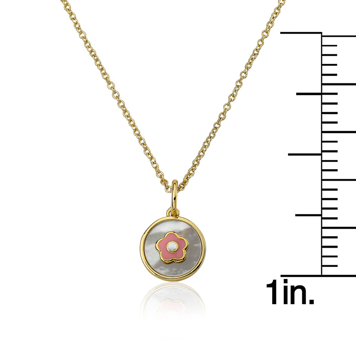 Mother Of Pearl Enamel Flower Necklace Wholesale