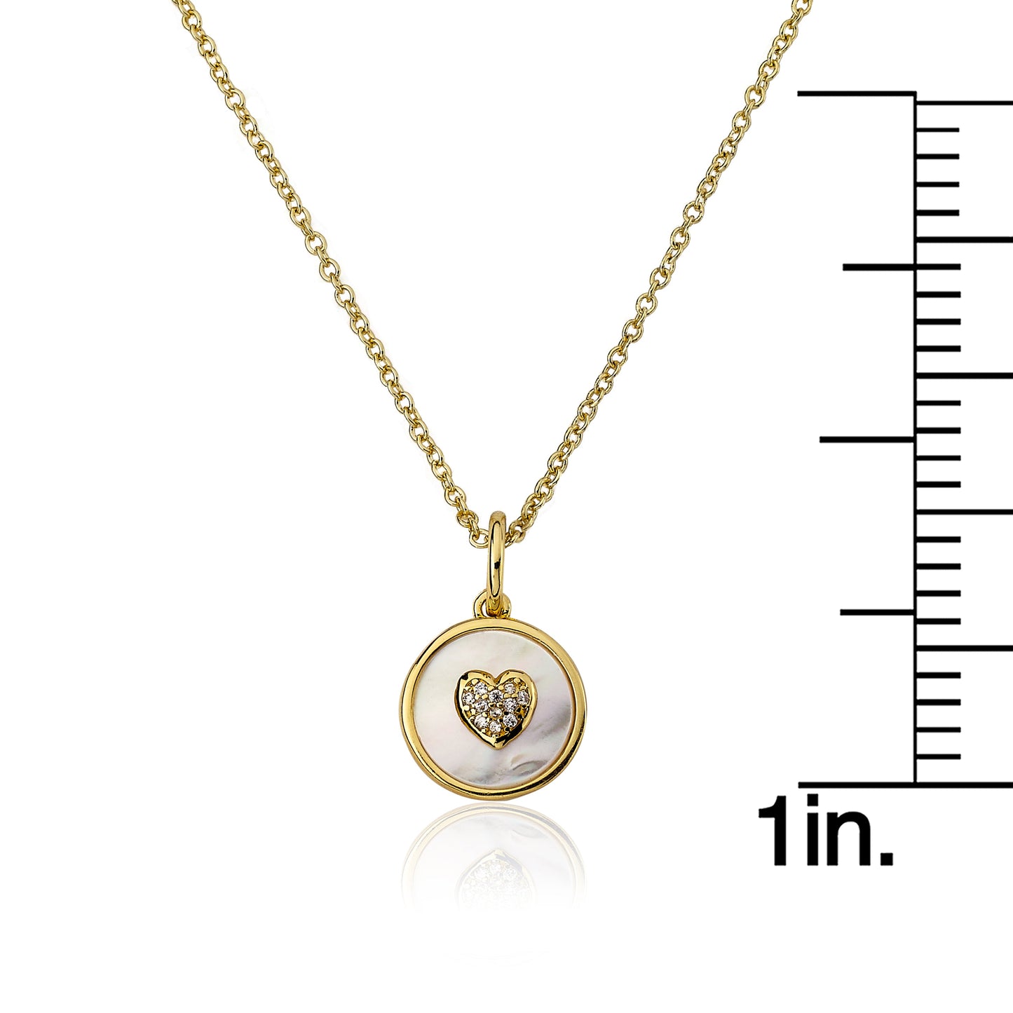 Cz Heart Coin Necklace Wholesale