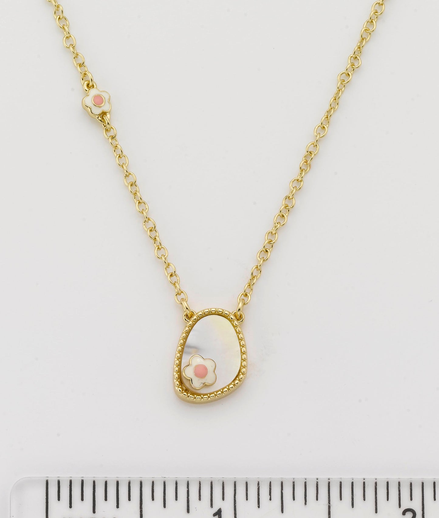Mother Of Pearl Flower Necklace