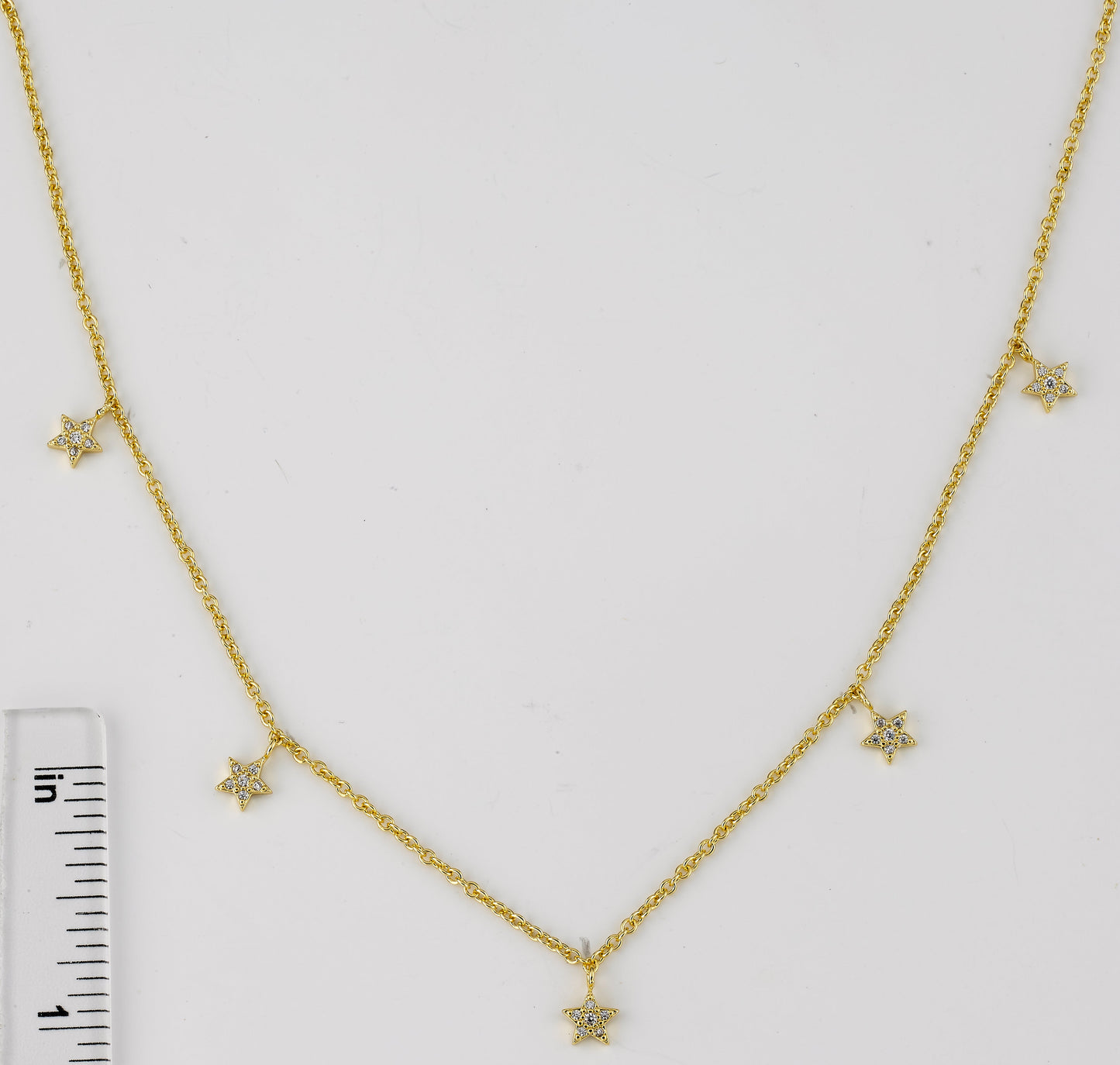 CZ Stars Dangle Chain Necklace Wholesale