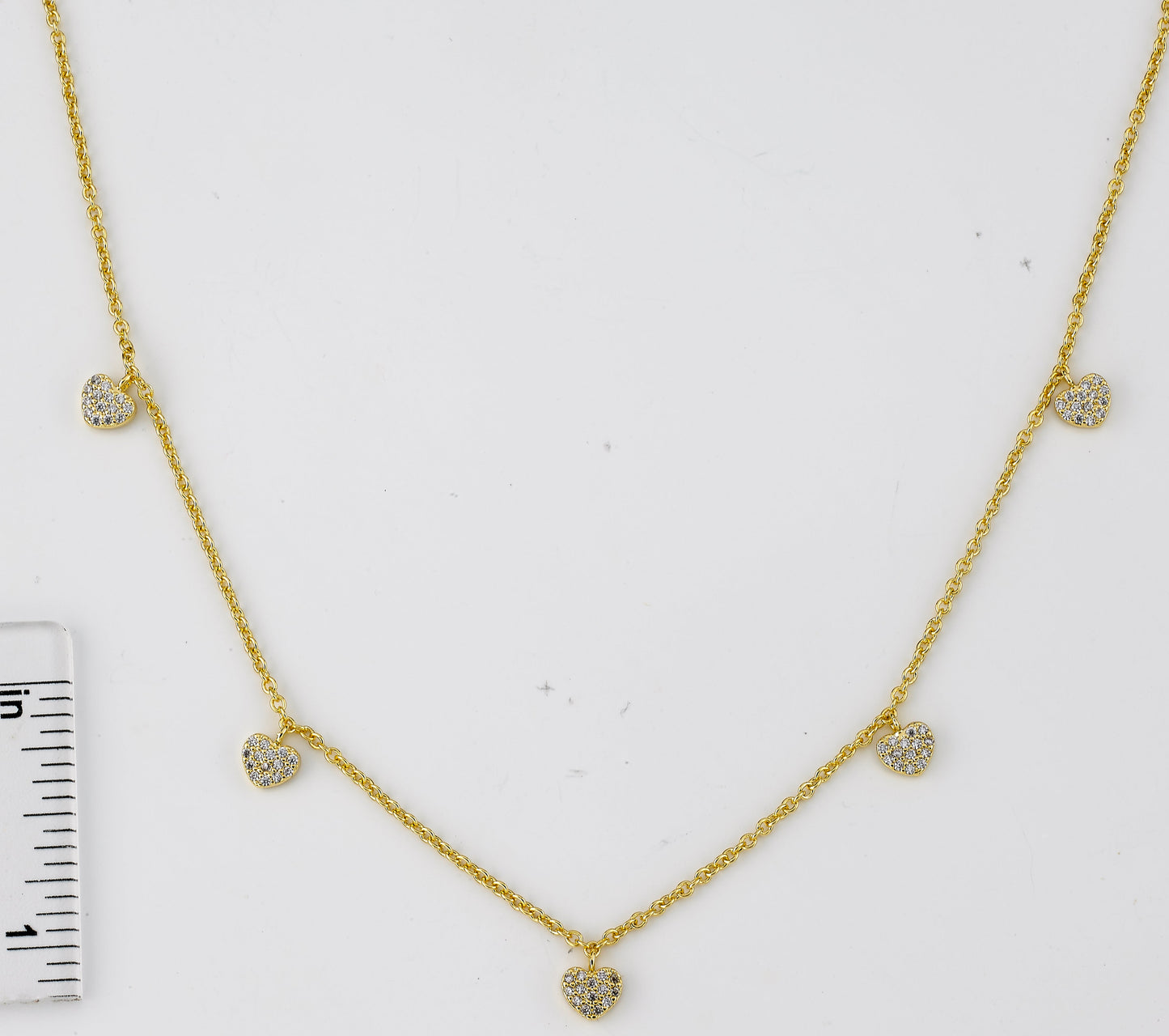 CZ Hearts Dangle Necklace Wholesale