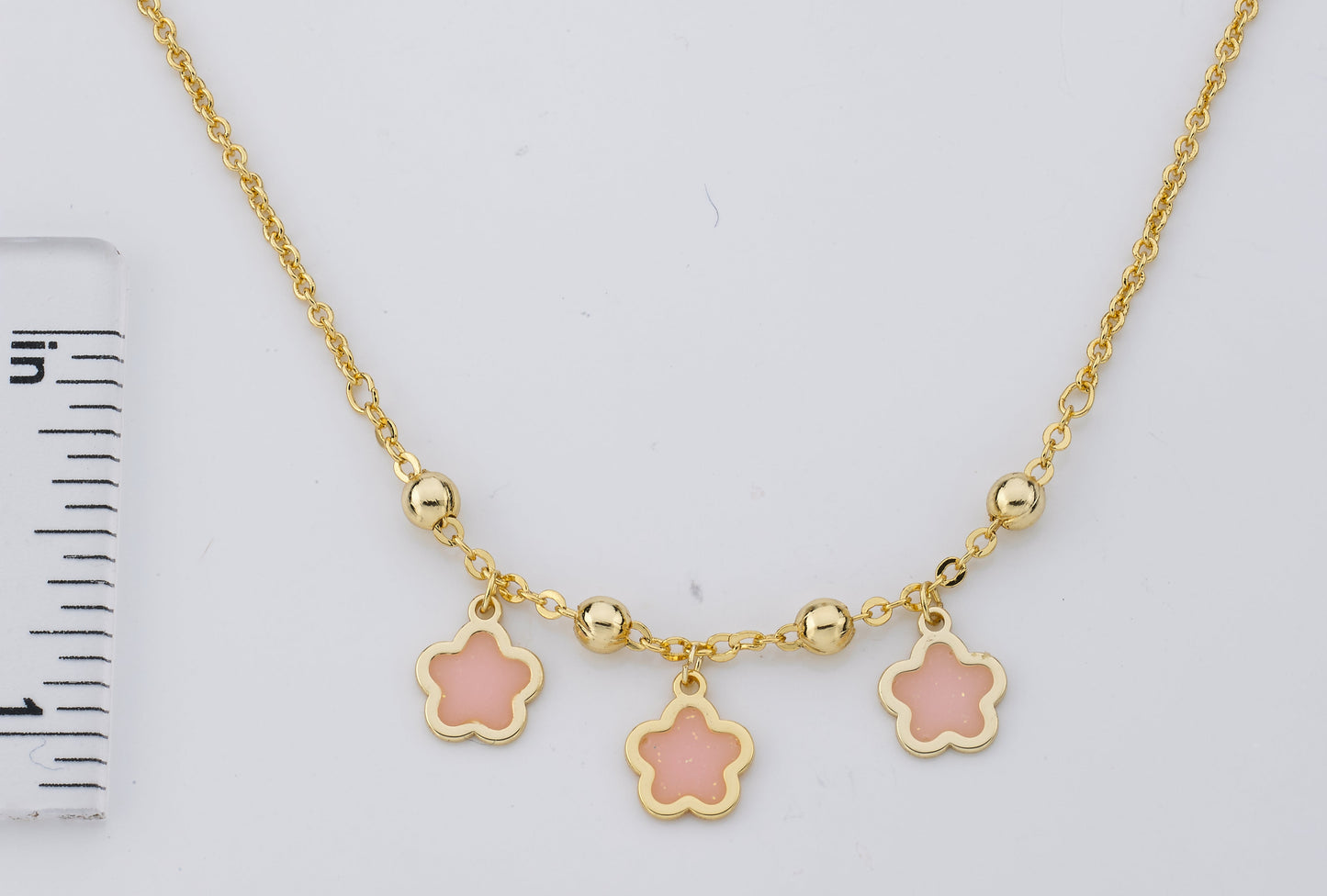 Triple Flower Dangle Necklace Wholesale