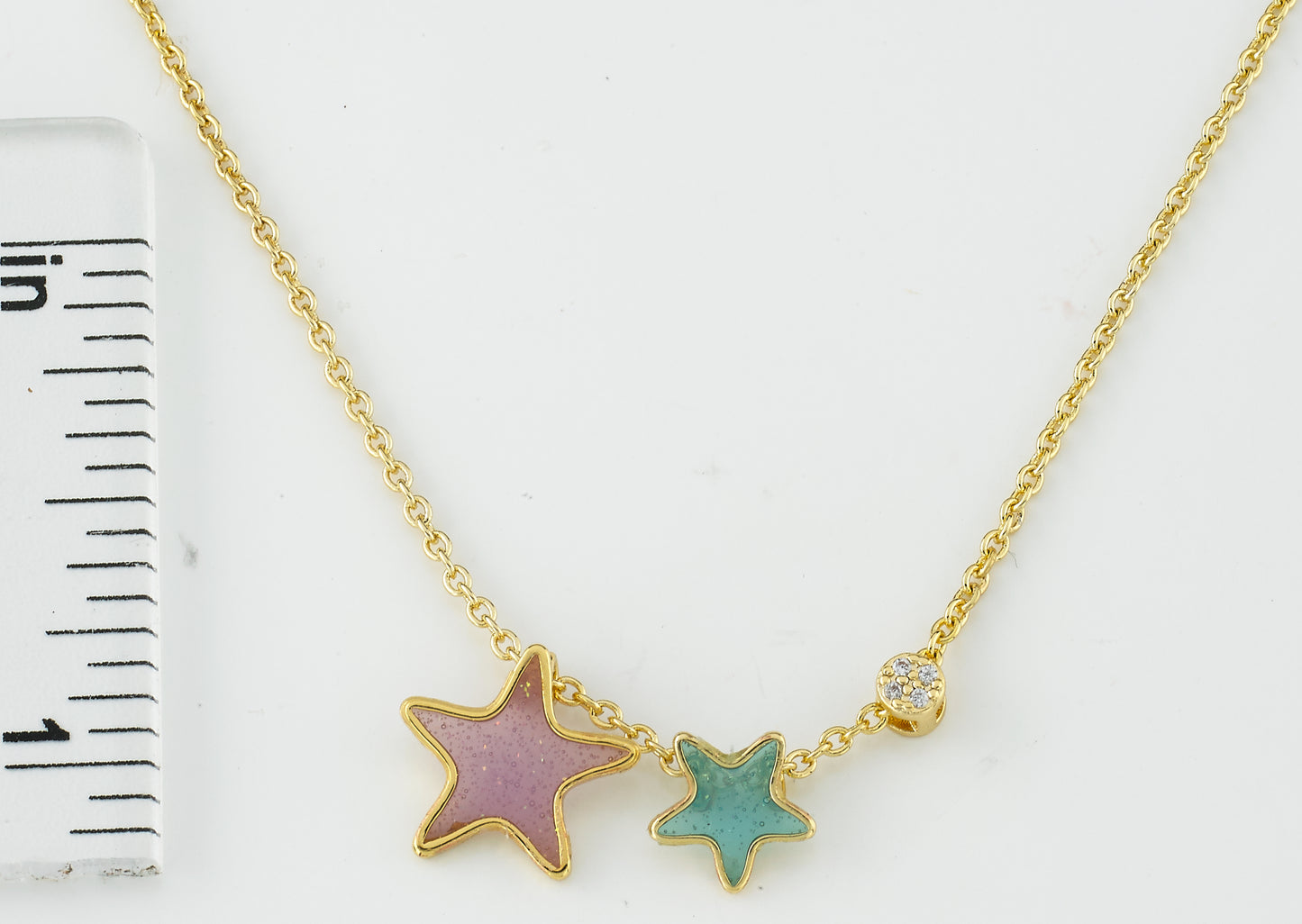 Double Star Slide Necklace