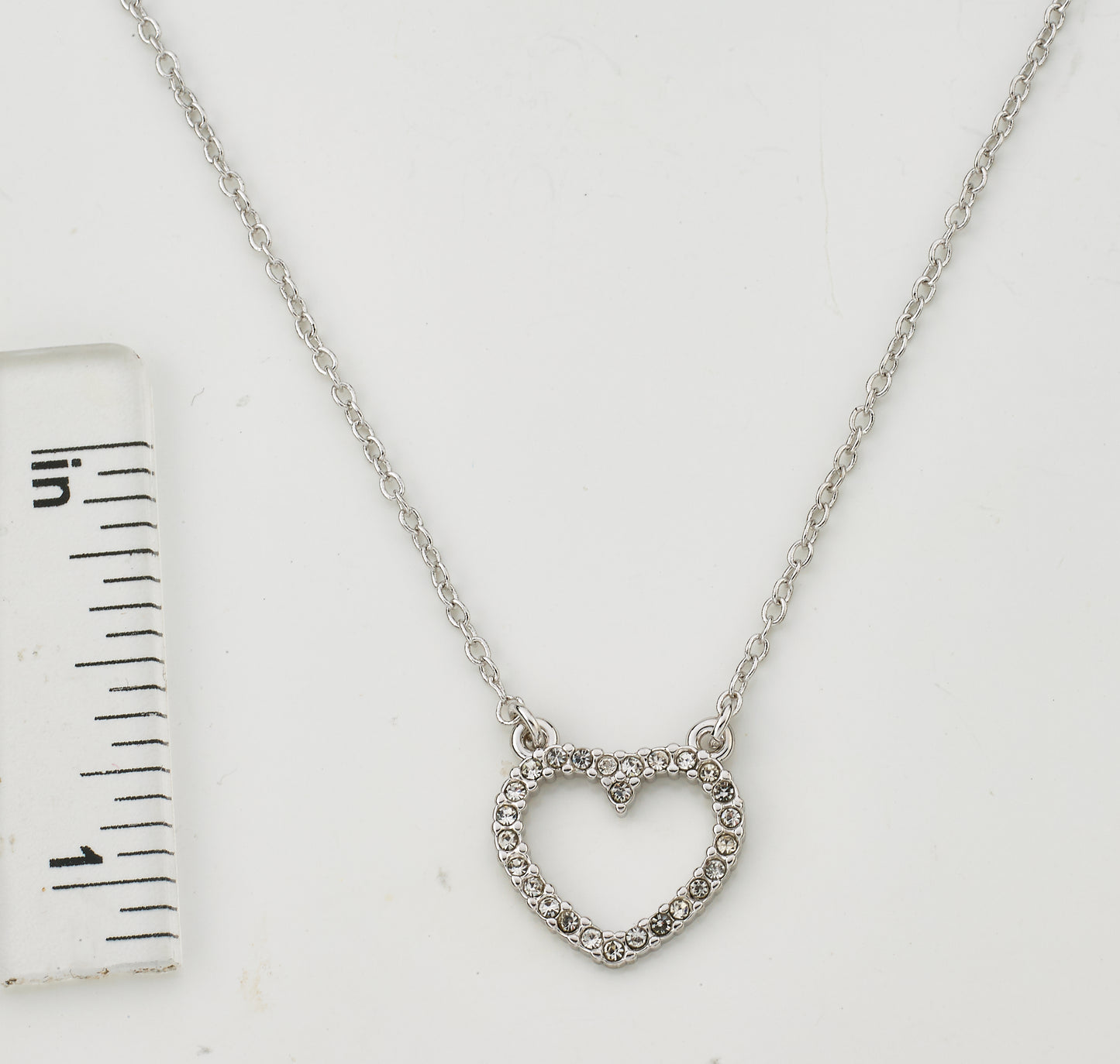 Open Heart Crystal Necklace
