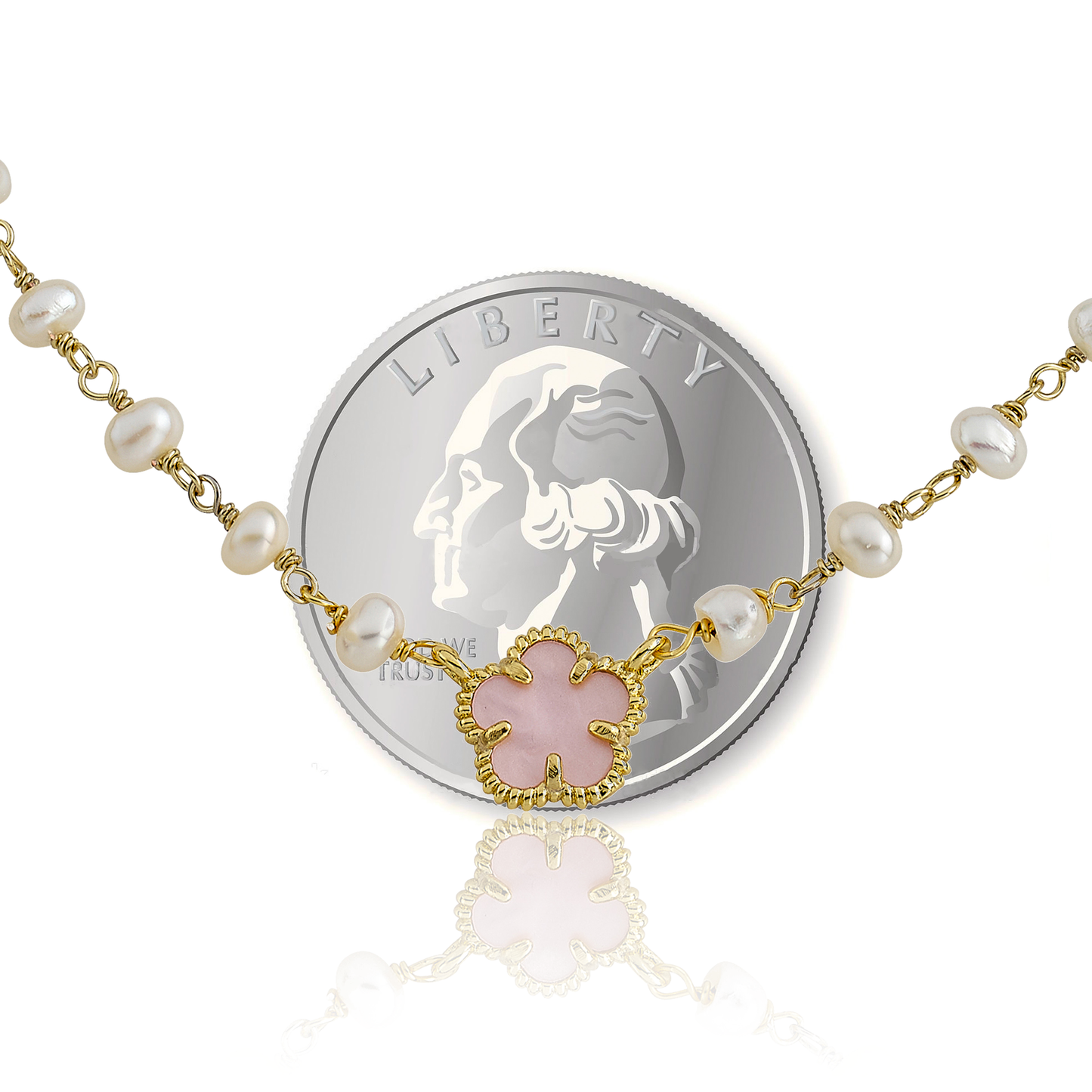 Mother of Pearl Flower Necklace Wholesale
