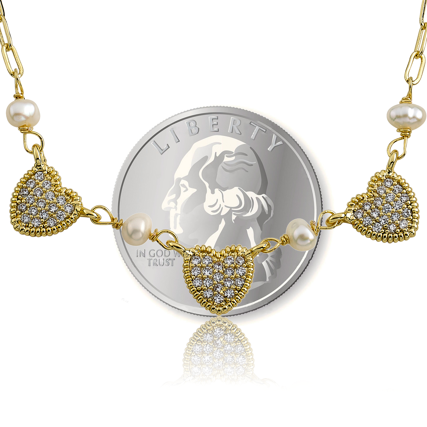 Micro Pave Heart Necklace Wholesale