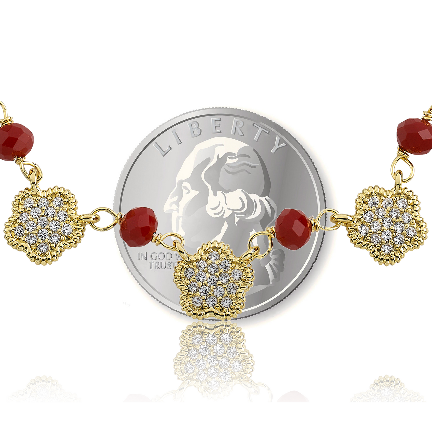 Micro Pave Flower Necklace Wholesale