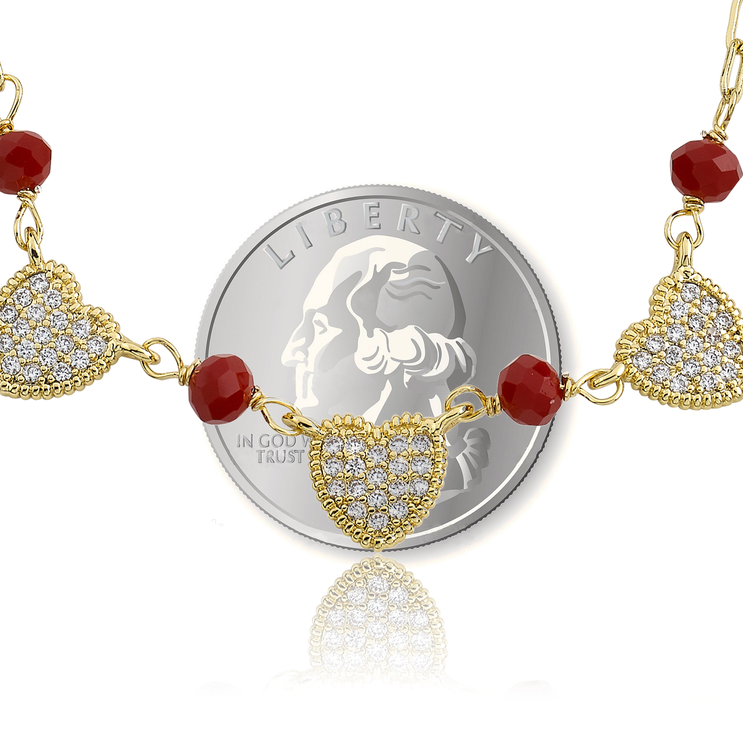 Micro Pave Heart Necklace