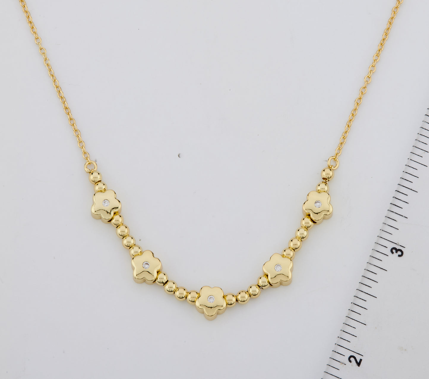 LMTS Classic! Bead & Flowers Station Necklace