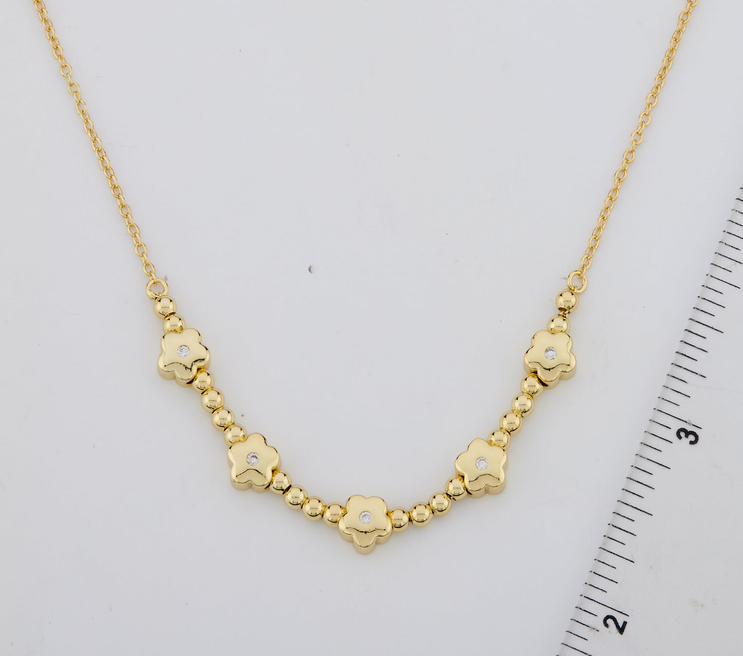 LMTS Classic! Bead & Flowers Station Necklace Wholesale
