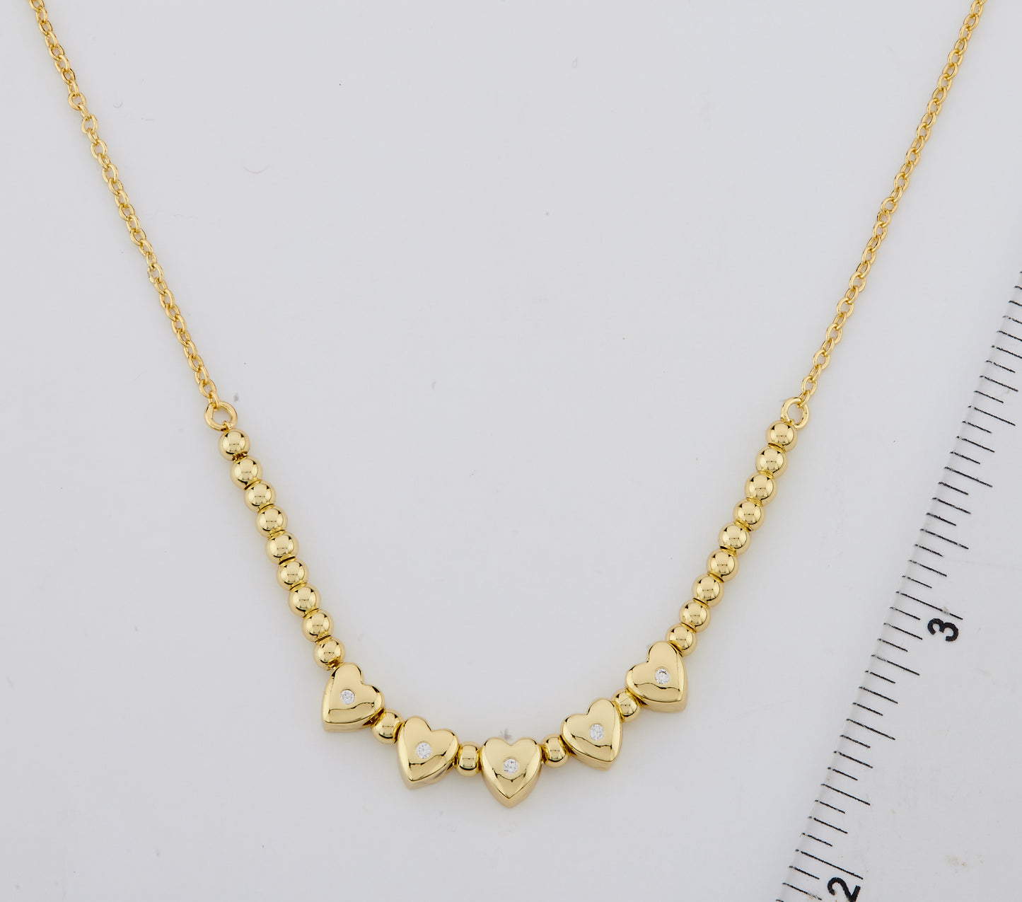 LMTS Classic! Bead & Hearts Center Necklace