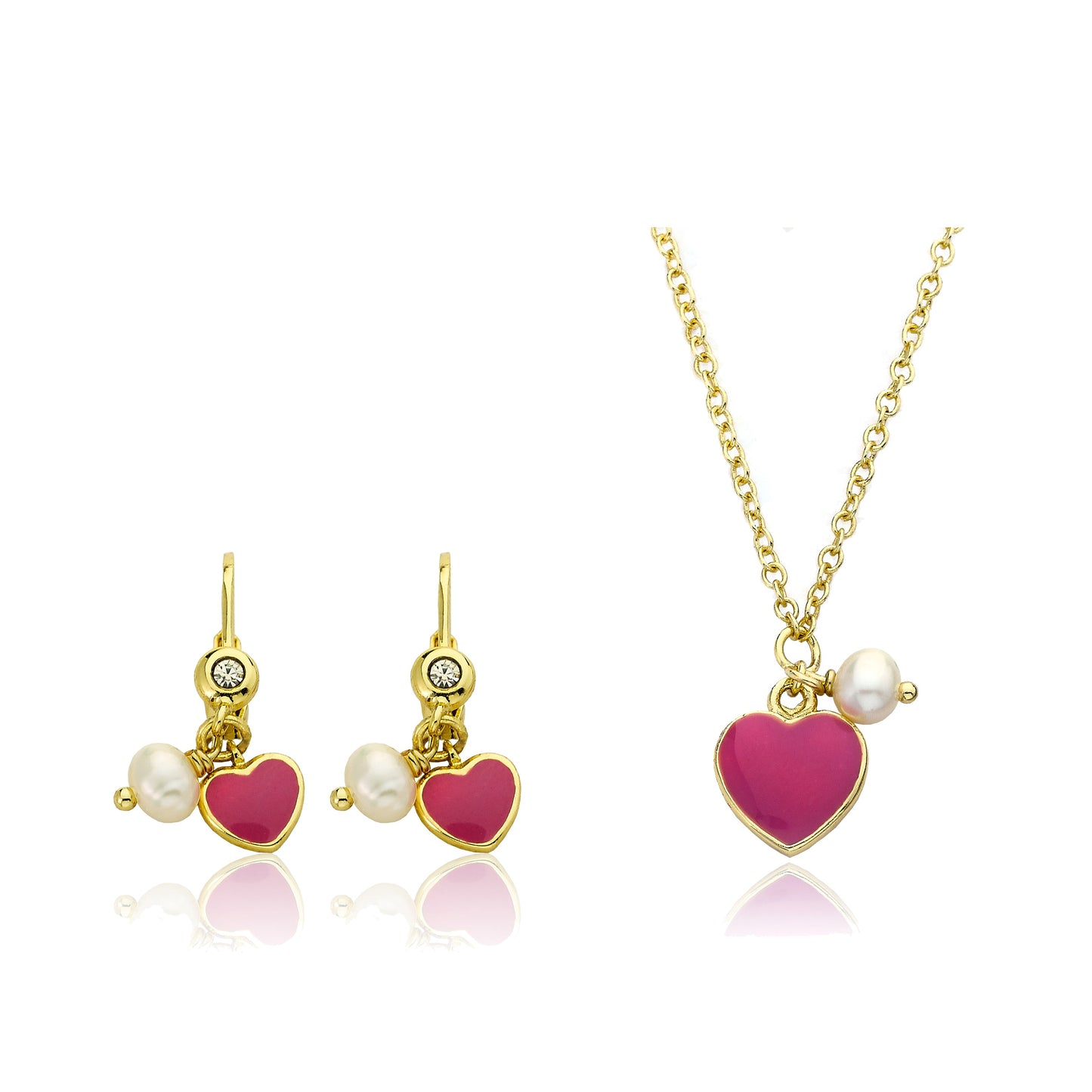 Heart Earring With Fresh Water Pearl Wholesale