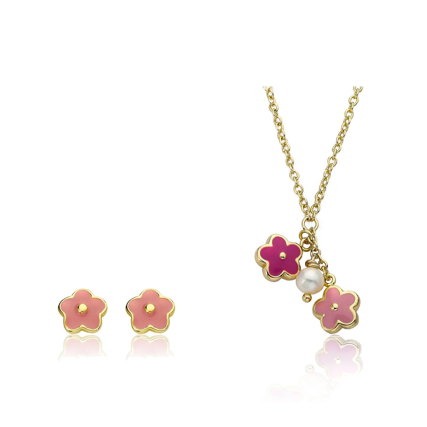 Enamel Flower Stud Earring