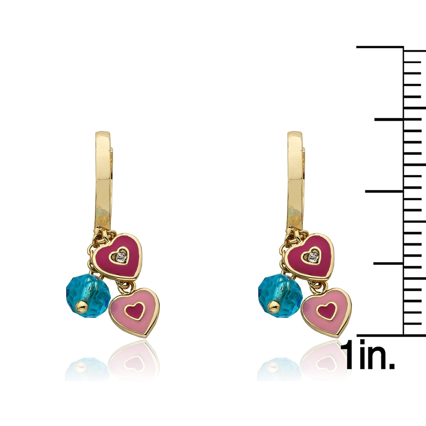 Cluster Dangle Heart Earring