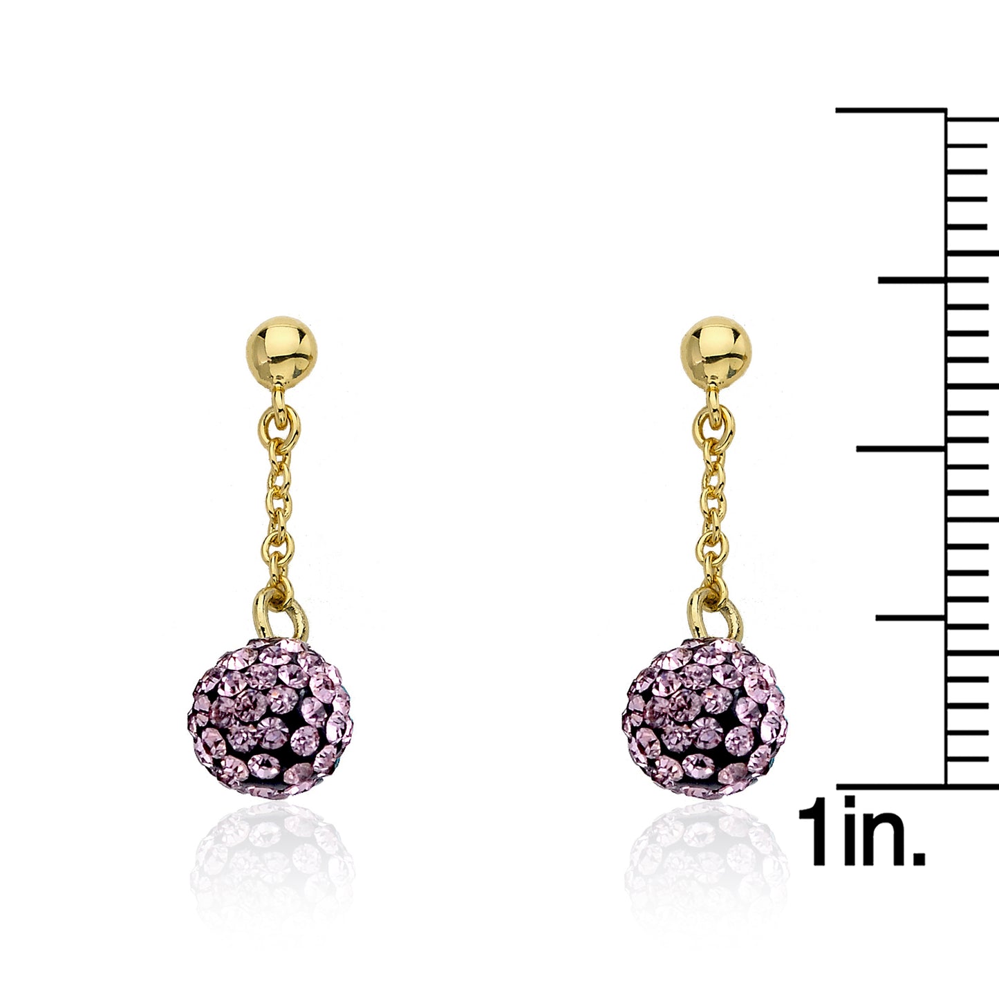 Crystal Ball Chain Earring