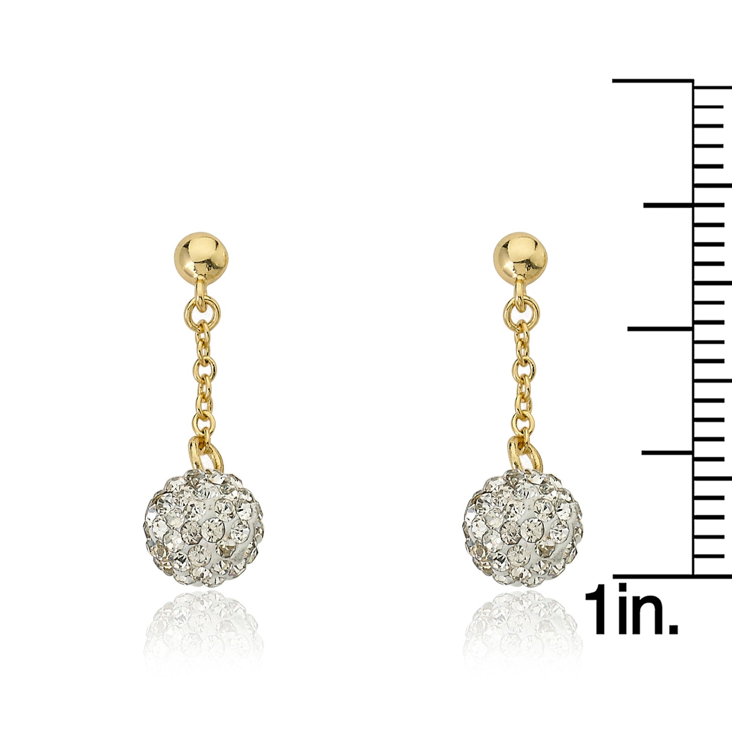 Crystal Ball Chain Earring