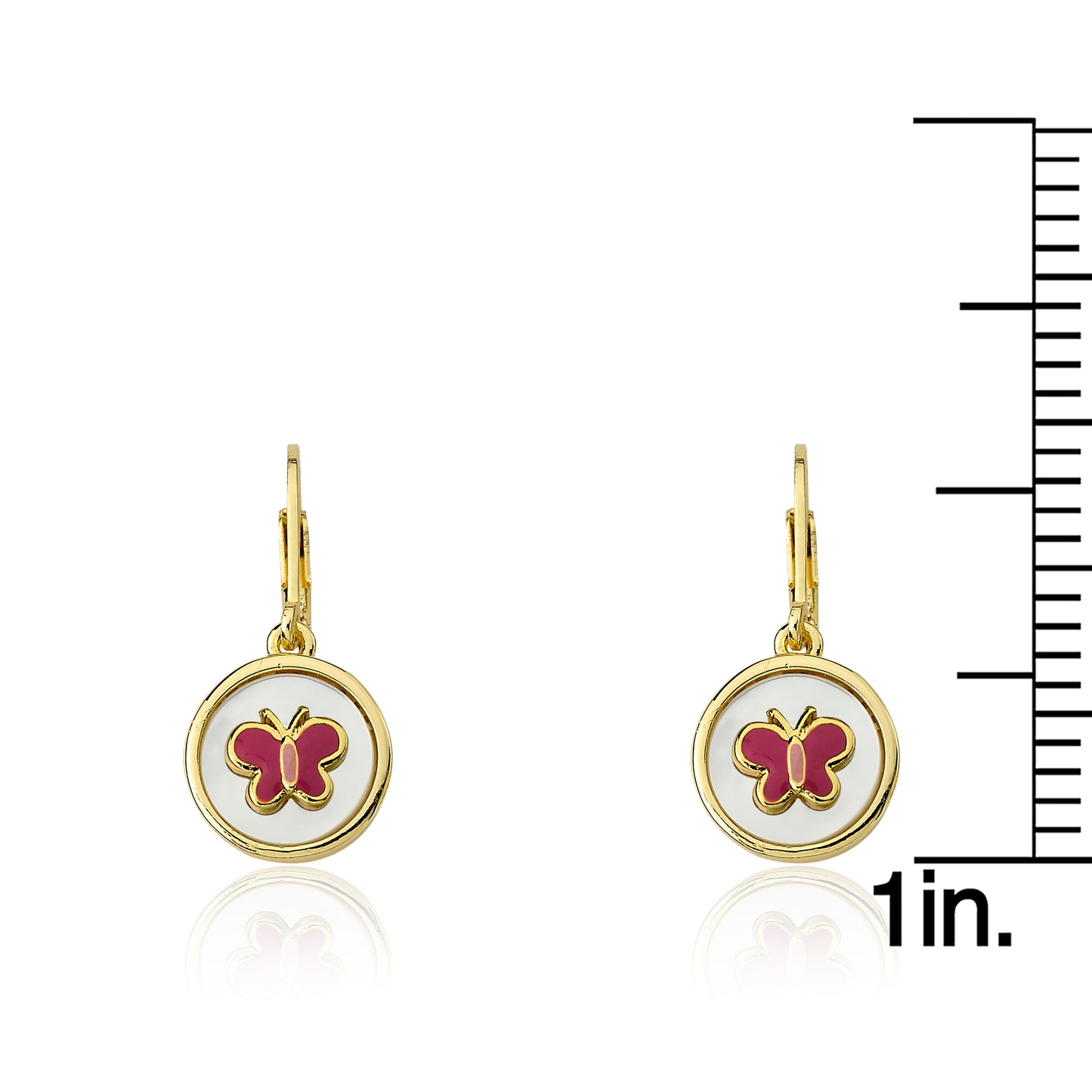 Coin Butterfly Dangle Earring