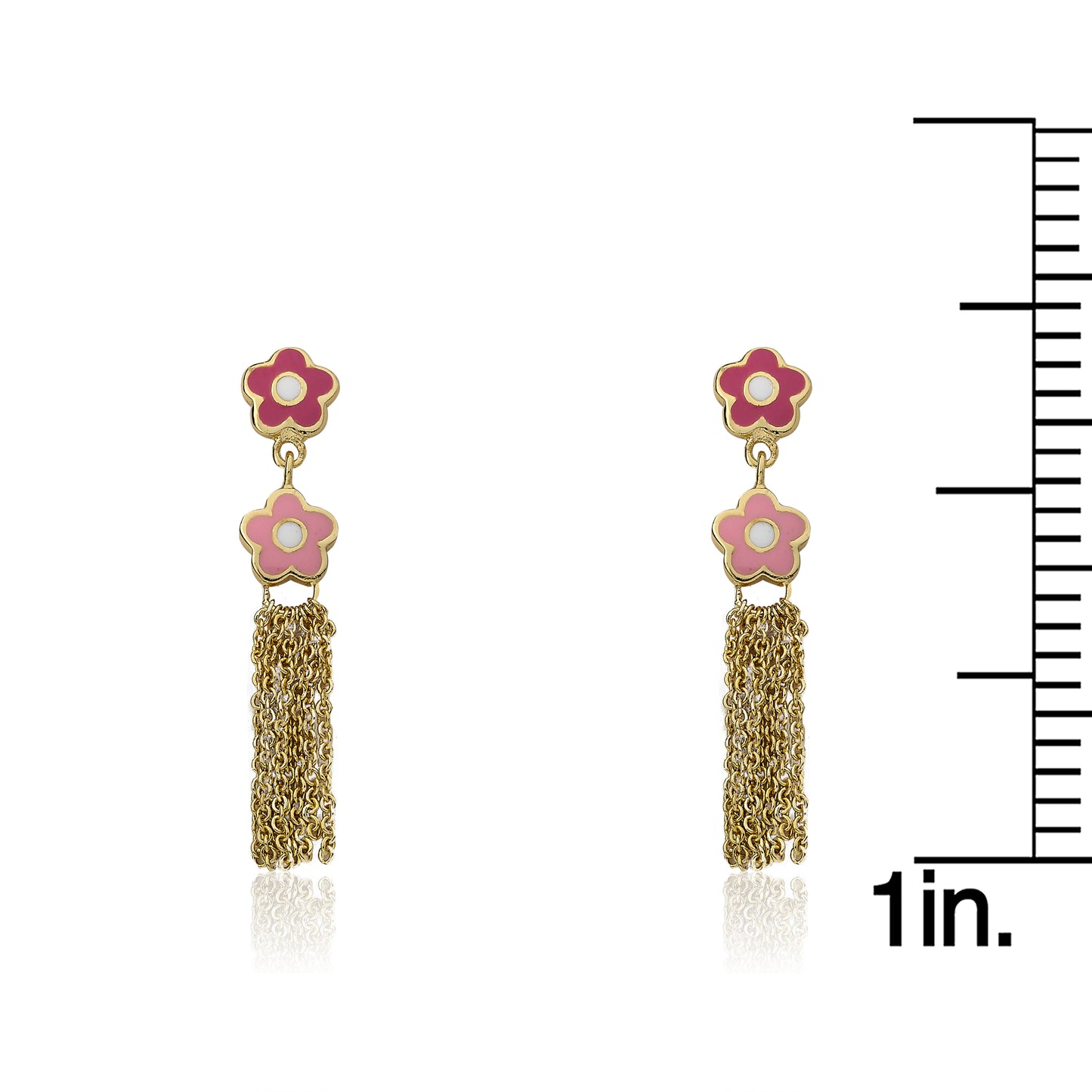 Pink Tassel Earring