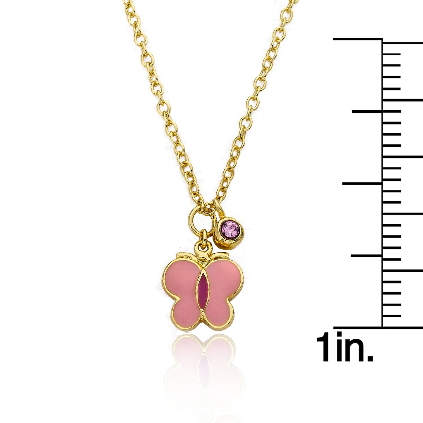 Pink Butterfly Necklace