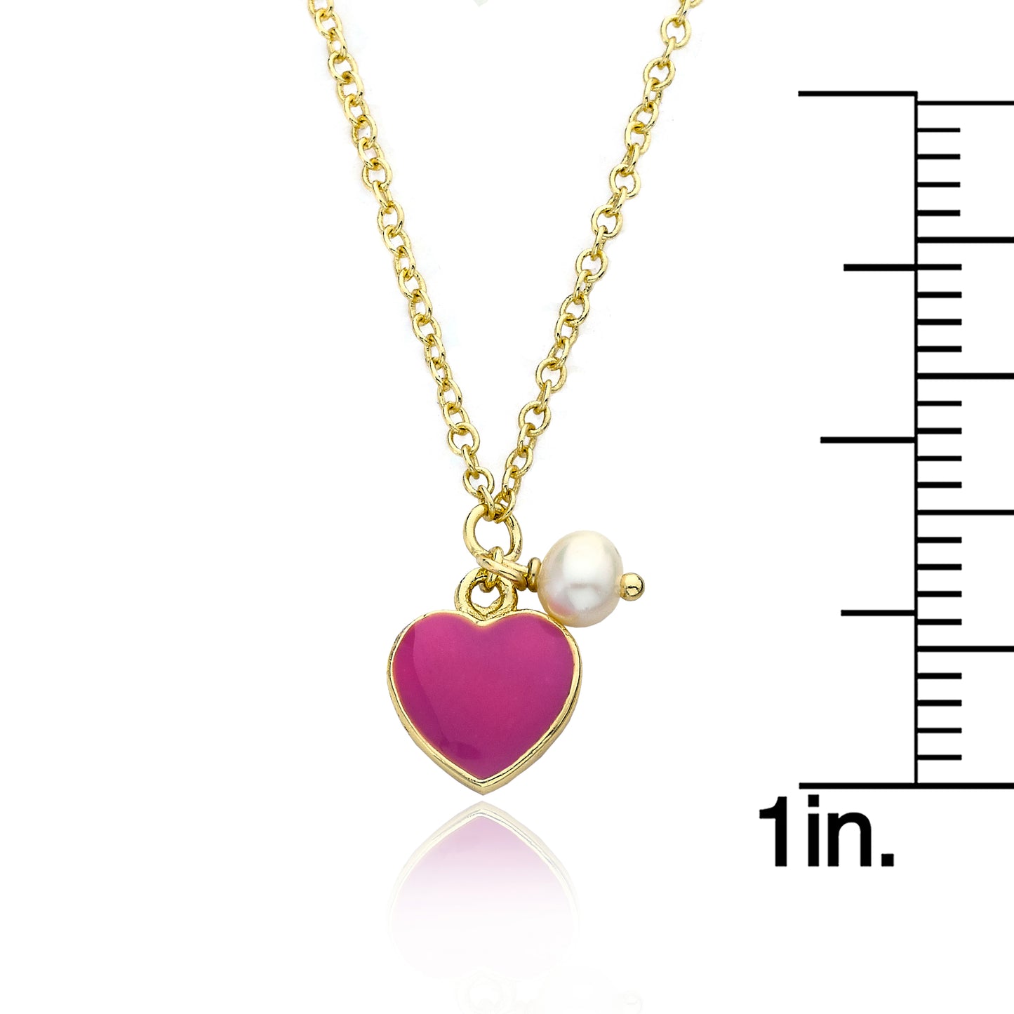 Hot Pink Heart Necklace