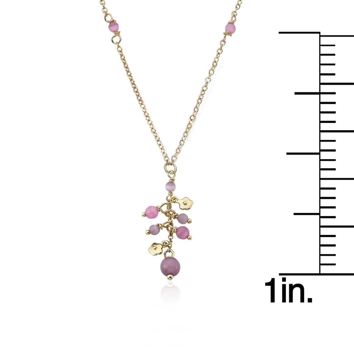Cat Eye Ball Cluster Necklace