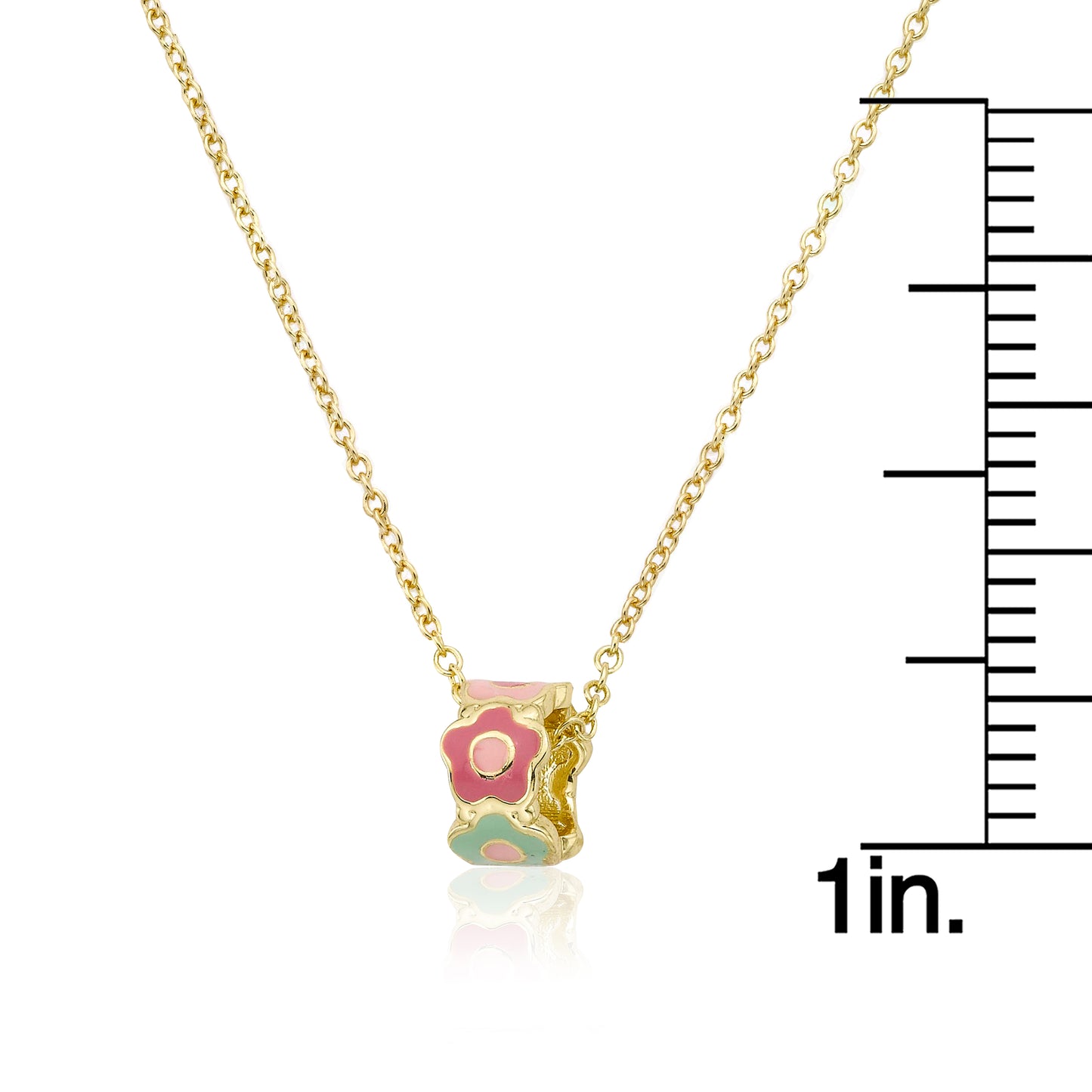Enamel Flower Necklace