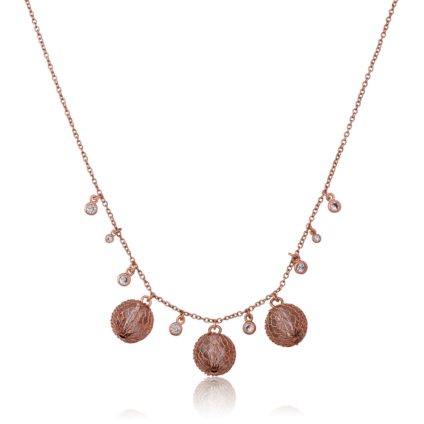 Lucite Ball Dangle Necklace