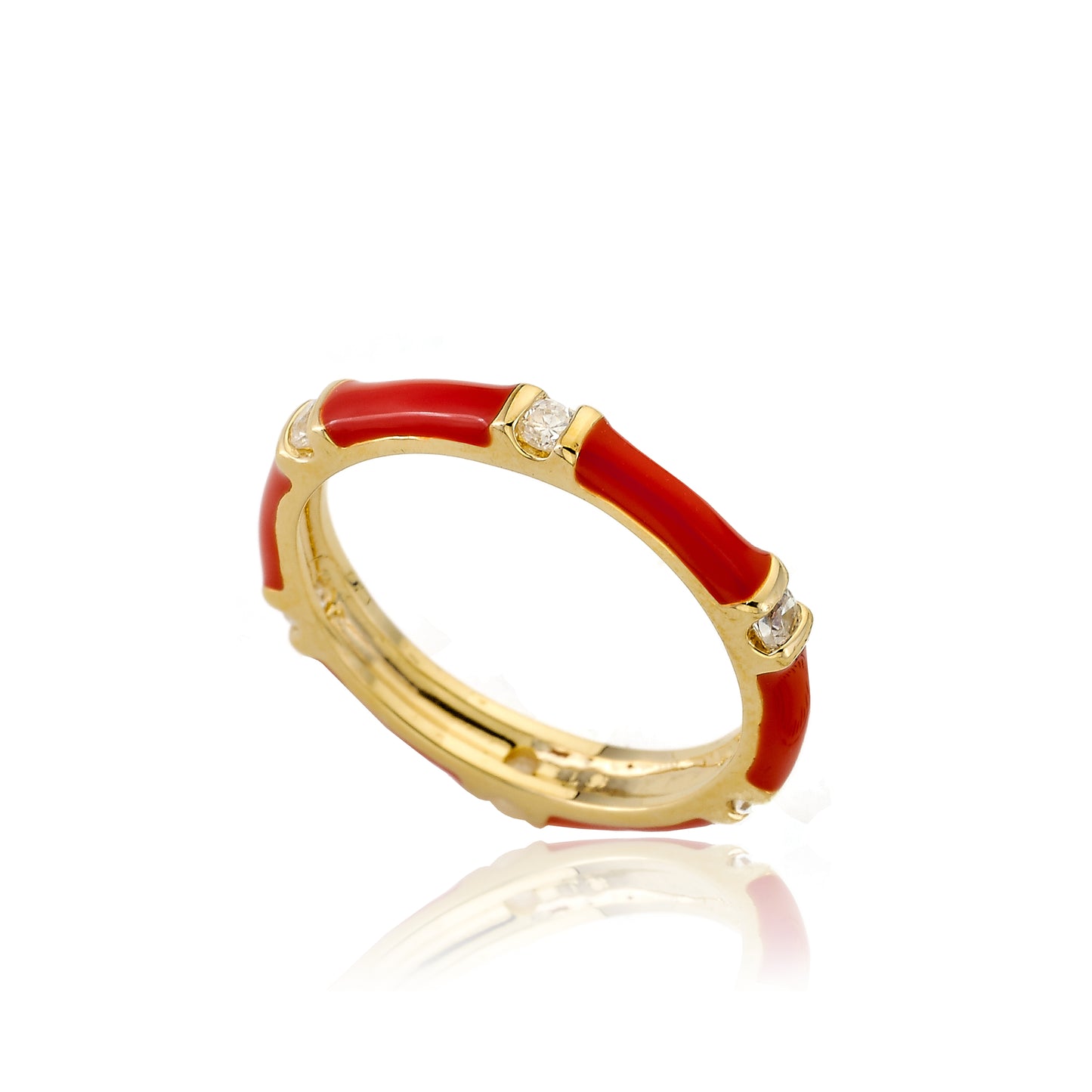 STACKABLE STUNNERS Enamel & Cubic Zirconia Thin Ring