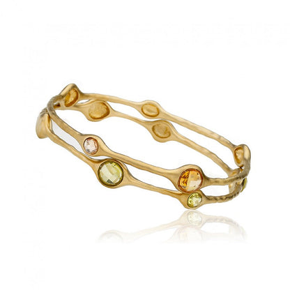 ARCTIC MIST Oval Stones Set of 2 Bangles Wholesale