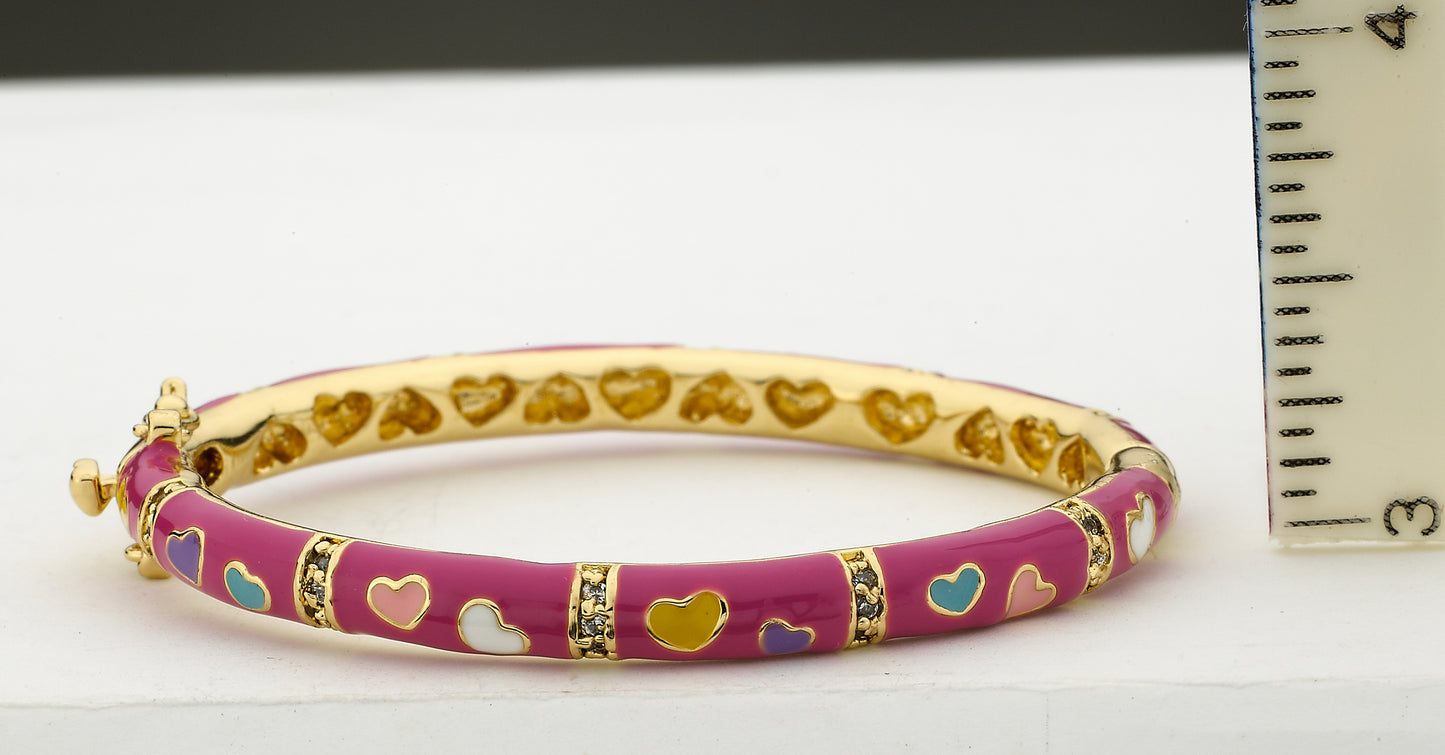 Enamel Heart Bangle