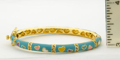 Enamel Heart Bangle