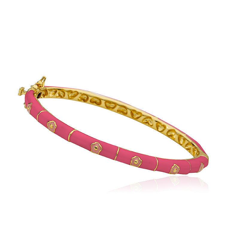 Enamel Flower Bangel Wholesale