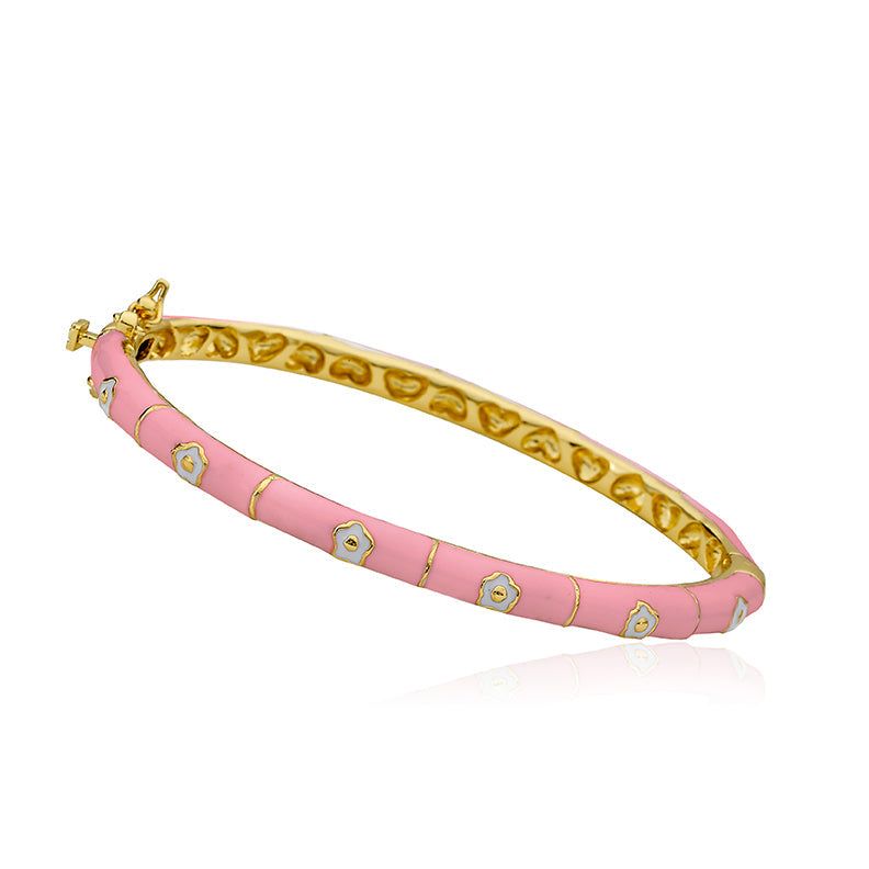 Enamel Flower Bangel Wholesale