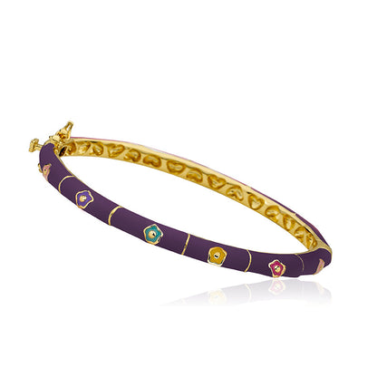 Enamel Flower Bangel Wholesale