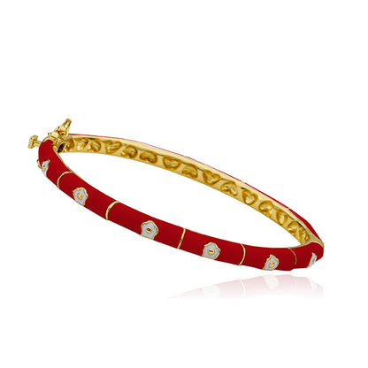 Enamel Flower Bangel Wholesale