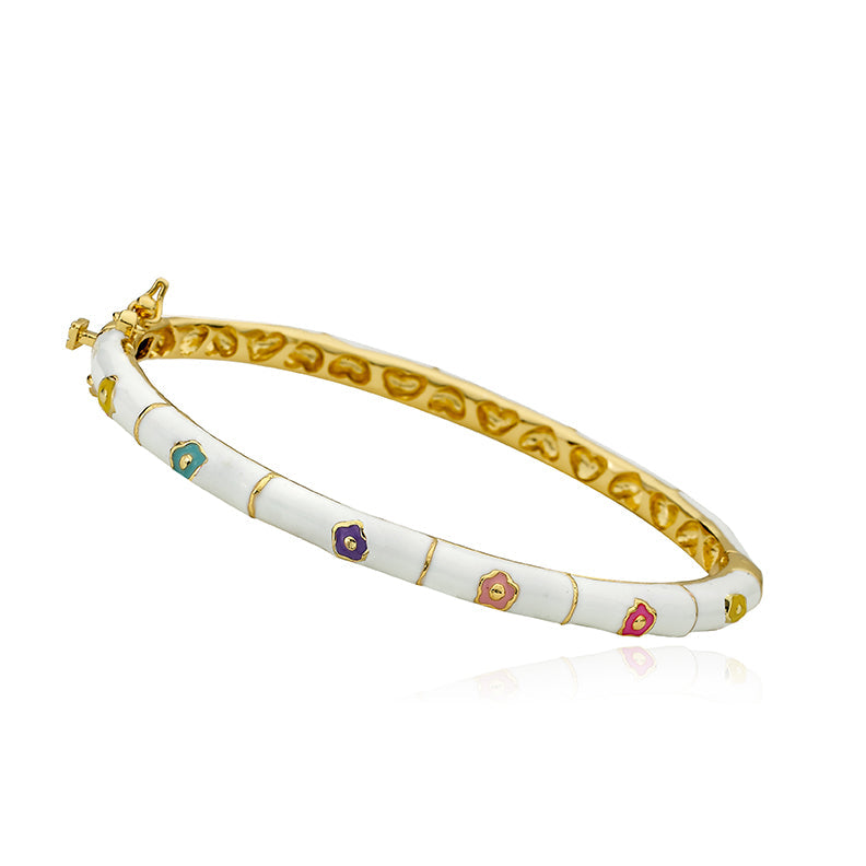 Enamel Flower Bangel Wholesale
