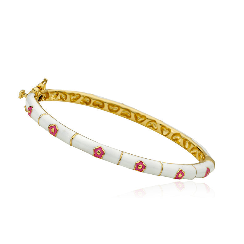 Enamel Flower Bangel Wholesale