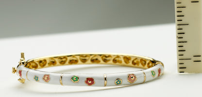 Enamel Flower Bangle